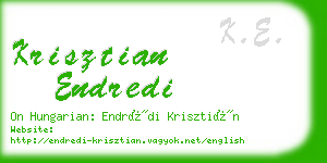 krisztian endredi business card